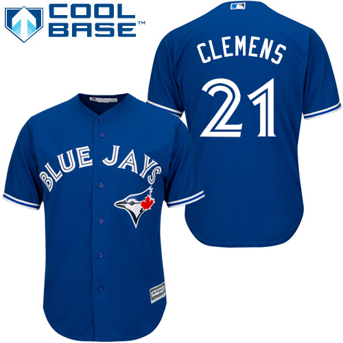 Blue Jays #21 Roger Clemens Blue Cool Base Stitched Youth MLB Jersey - Click Image to Close